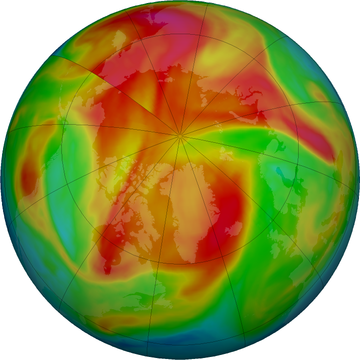 Arctic ozone map for 28 March 2019